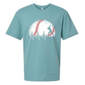 Funny Heartbeat Baseball Player Gift Sueded Cloud Jersey T-Shirt