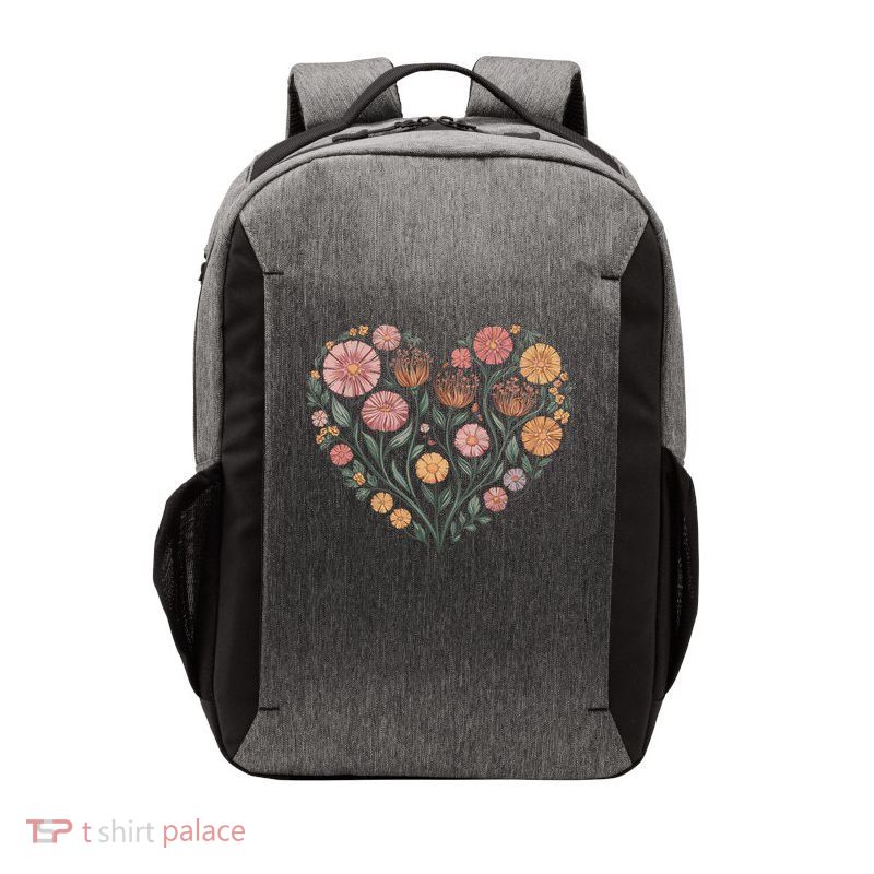 Flowers Heart Boho Wildflowers Vector Backpack