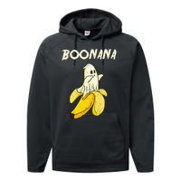 Funny Halloween Banana Ghost Gifts Performance Fleece Hoodie