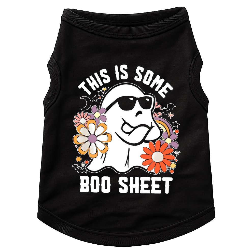 Funny Halloween Boo Ghost Costume This Is Some Boo Sheet Doggie Tank