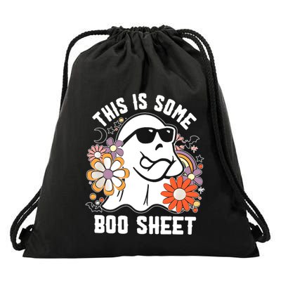 Funny Halloween Boo Ghost Costume This Is Some Boo Sheet Drawstring Bag