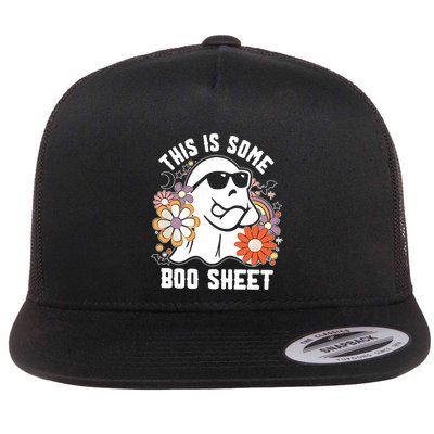 Funny Halloween Boo Ghost Costume This Is Some Boo Sheet Flatbill Hat