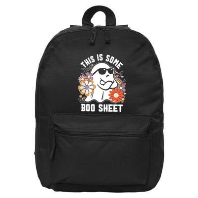 Funny Halloween Boo Ghost Costume This Is Some Boo Sheet 16 in Basic Backpack