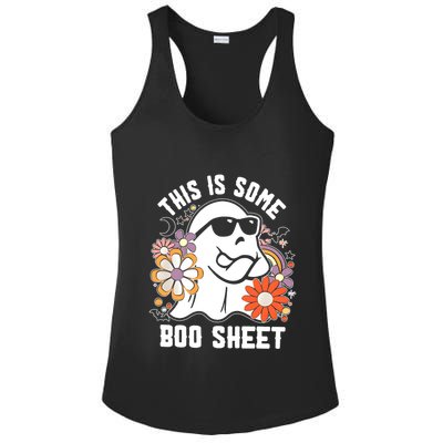 Funny Halloween Boo Ghost Costume This Is Some Boo Sheet Ladies PosiCharge Competitor Racerback Tank