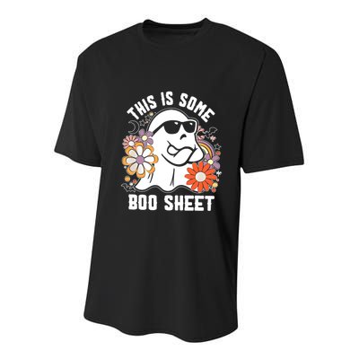 Funny Halloween Boo Ghost Costume This Is Some Boo Sheet Youth Performance Sprint T-Shirt