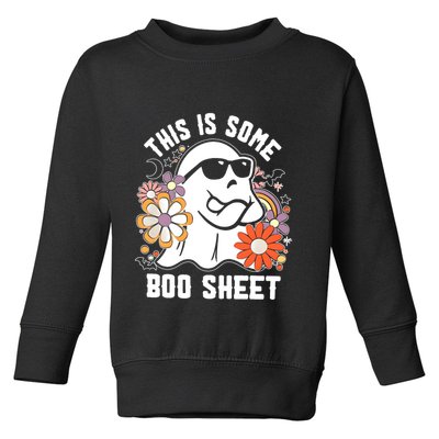 Funny Halloween Boo Ghost Costume This Is Some Boo Sheet Toddler Sweatshirt