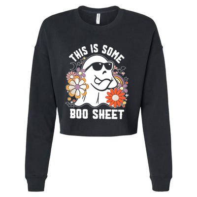 Funny Halloween Boo Ghost Costume This Is Some Boo Sheet Cropped Pullover Crew