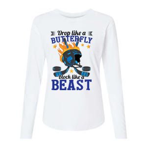 Funny Hockey Boy Ice Hockey Womens Cotton Relaxed Long Sleeve T-Shirt