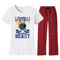 Funny Hockey Boy Ice Hockey Women's Flannel Pajama Set