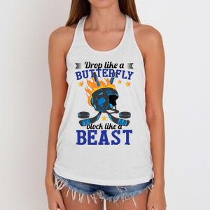 Funny Hockey Boy Ice Hockey Women's Knotted Racerback Tank