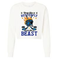 Funny Hockey Boy Ice Hockey Cropped Pullover Crew