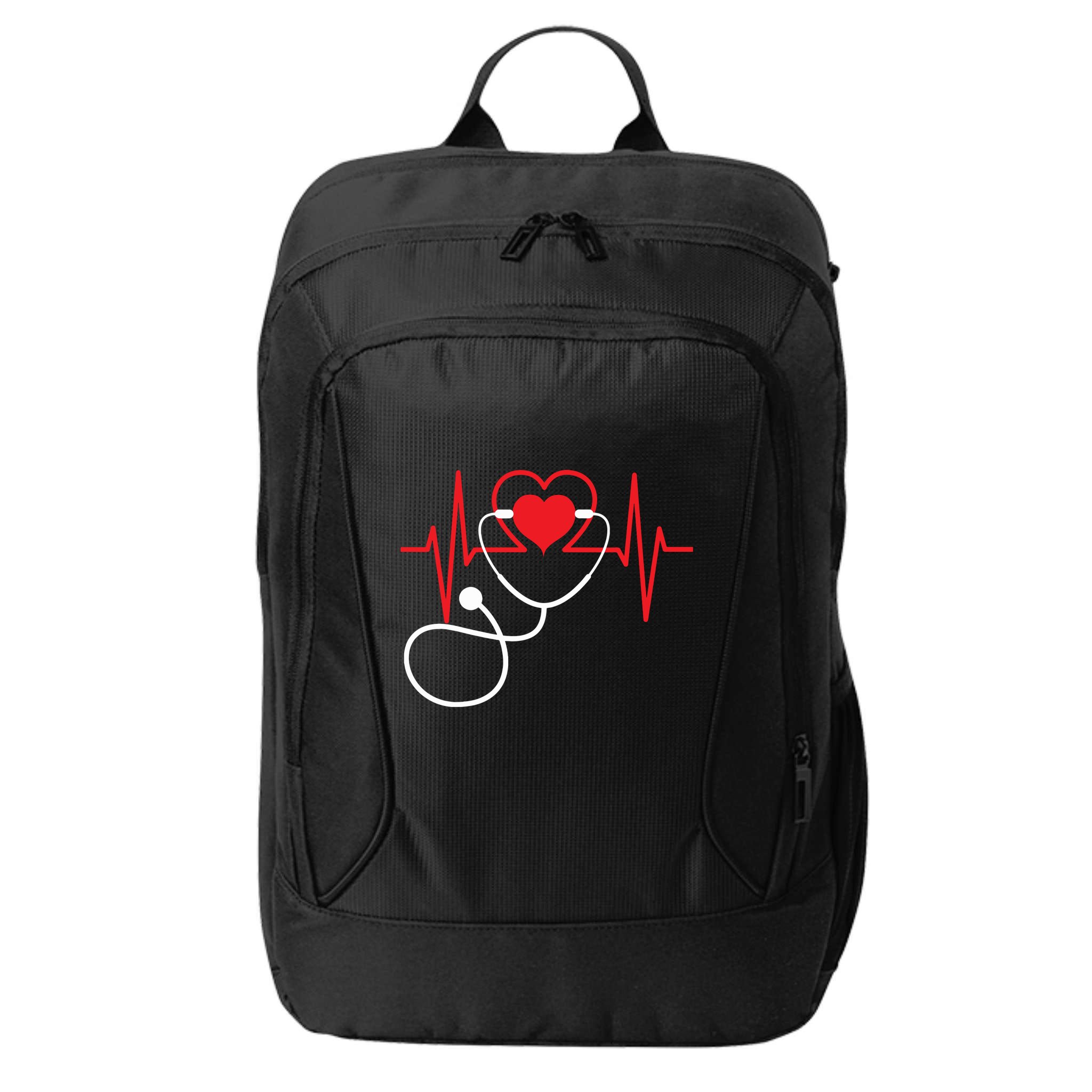 Funny Heart Beats Nurse Nursing Medical City Backpack