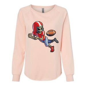 Football Halloween Boy Skeleton Halloween Womens California Wash Sweatshirt