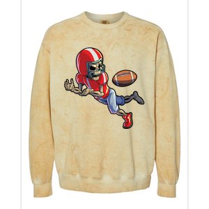 Football Halloween Boy Skeleton Halloween Colorblast Crewneck Sweatshirt