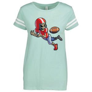 Football Halloween Boy Skeleton Halloween Enza Ladies Jersey Football T-Shirt