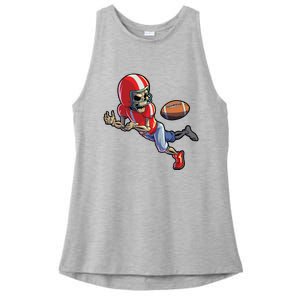 Football Halloween Boy Skeleton Halloween Ladies PosiCharge Tri-Blend Wicking Tank