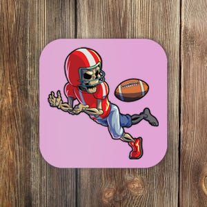 Football Halloween Boy Skeleton Halloween Coaster