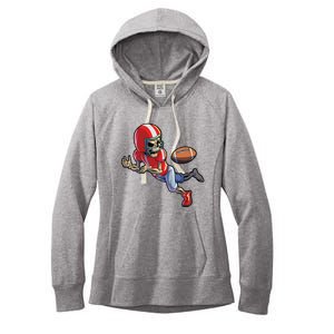 Football Halloween Boy Skeleton Halloween Women's Fleece Hoodie