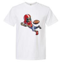 Football Halloween Boy Skeleton Halloween Garment-Dyed Heavyweight T-Shirt