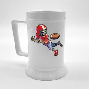 Football Halloween Boy Skeleton Halloween Beer Stein