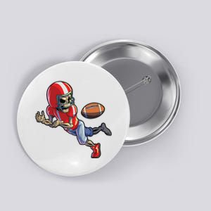 Football Halloween Boy Skeleton Halloween Button