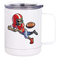 Football Halloween Boy Skeleton Halloween 12 oz Stainless Steel Tumbler Cup