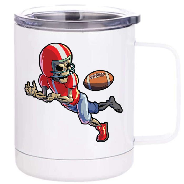 Football Halloween Boy Skeleton Halloween 12 oz Stainless Steel Tumbler Cup