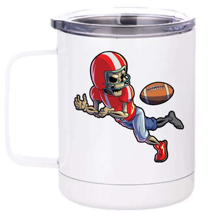 Football Halloween Boy Skeleton Halloween 12 oz Stainless Steel Tumbler Cup