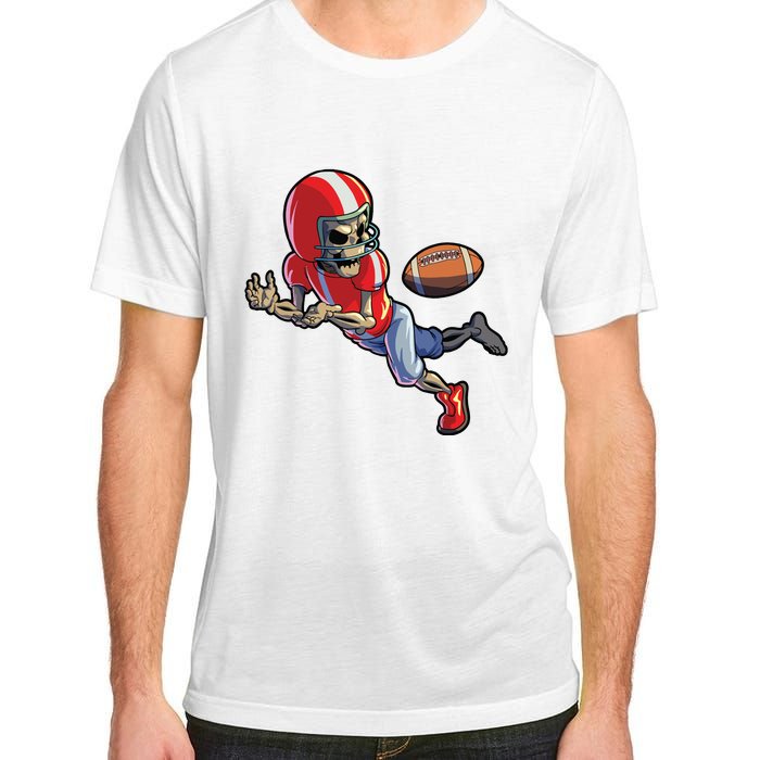 Football Halloween Boy Skeleton Halloween Adult ChromaSoft Performance T-Shirt