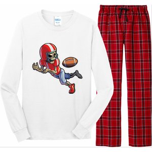 Football Halloween Boy Skeleton Halloween Long Sleeve Pajama Set