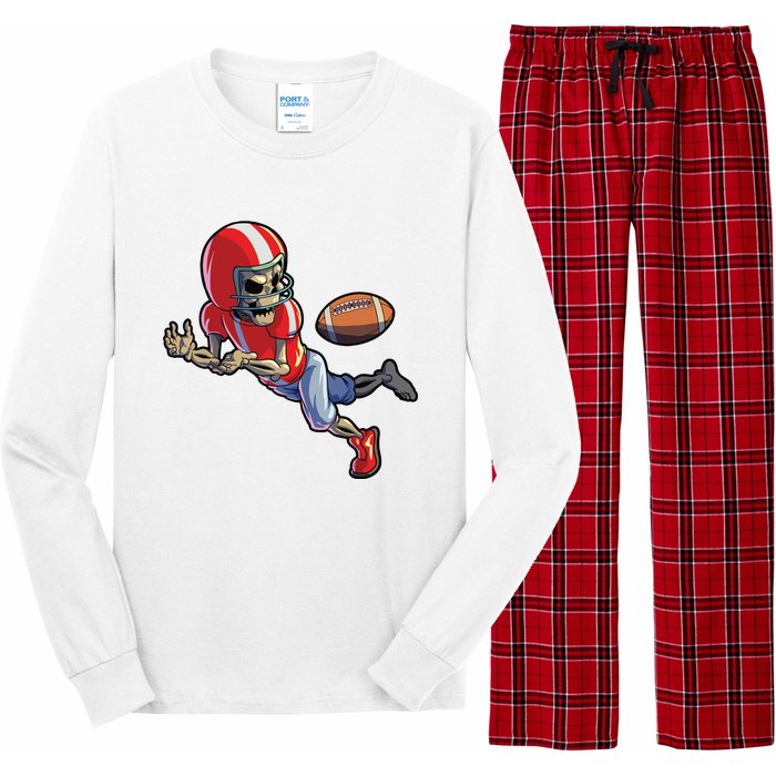 Football Halloween Boy Skeleton Halloween Long Sleeve Pajama Set