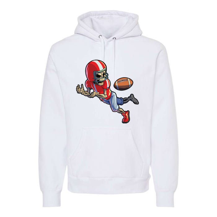 Football Halloween Boy Skeleton Halloween Premium Hoodie