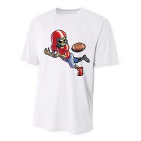 Football Halloween Boy Skeleton Halloween Performance Sprint T-Shirt