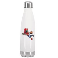 Football Halloween Boy Skeleton Halloween Stainless Steel Insulated Water Bottle