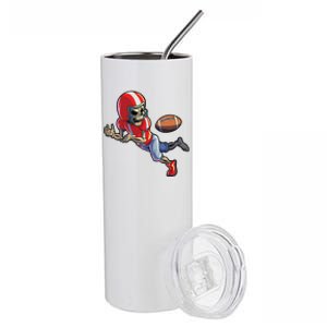 Football Halloween Boy Skeleton Halloween Stainless Steel Tumbler