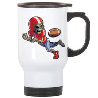 Football Halloween Boy Skeleton Halloween Stainless Steel Travel Mug