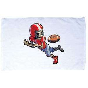 Football Halloween Boy Skeleton Halloween Microfiber Hand Towel