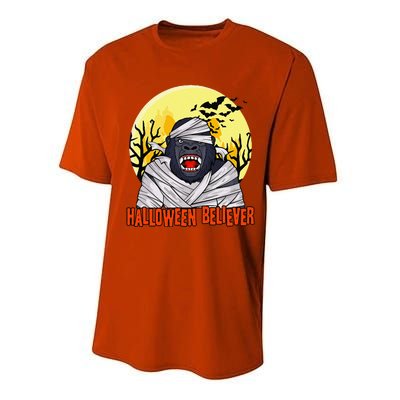 Funny Halloween Believer Scary Bigfoot Mummy Sasquatch Performance Sprint T-Shirt