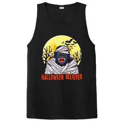 Funny Halloween Believer Scary Bigfoot Mummy Sasquatch PosiCharge Competitor Tank