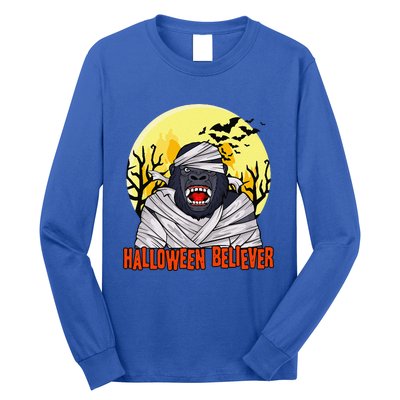 Funny Halloween Believer Scary Bigfoot Mummy Sasquatch Long Sleeve Shirt