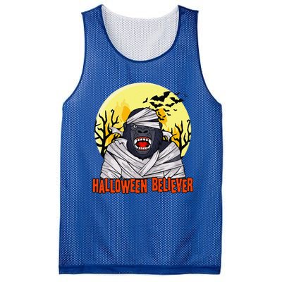 Funny Halloween Believer Scary Bigfoot Mummy Sasquatch Mesh Reversible Basketball Jersey Tank