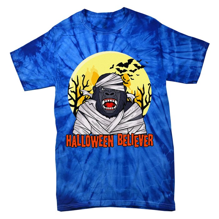 Funny Halloween Believer Scary Bigfoot Mummy Sasquatch Tie-Dye T-Shirt