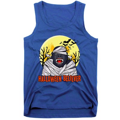 Funny Halloween Believer Scary Bigfoot Mummy Sasquatch Tank Top