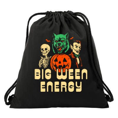 Funny Halloween Big Ween Energy Drawstring Bag