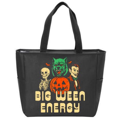 Funny Halloween Big Ween Energy Zip Tote Bag