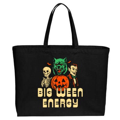 Funny Halloween Big Ween Energy Cotton Canvas Jumbo Tote