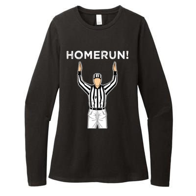 Funny HomeRun Baseball Football Up Womens CVC Long Sleeve Shirt