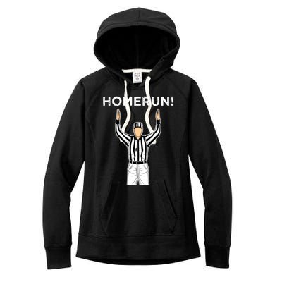 Funny HomeRun Baseball Football Up Women's Fleece Hoodie