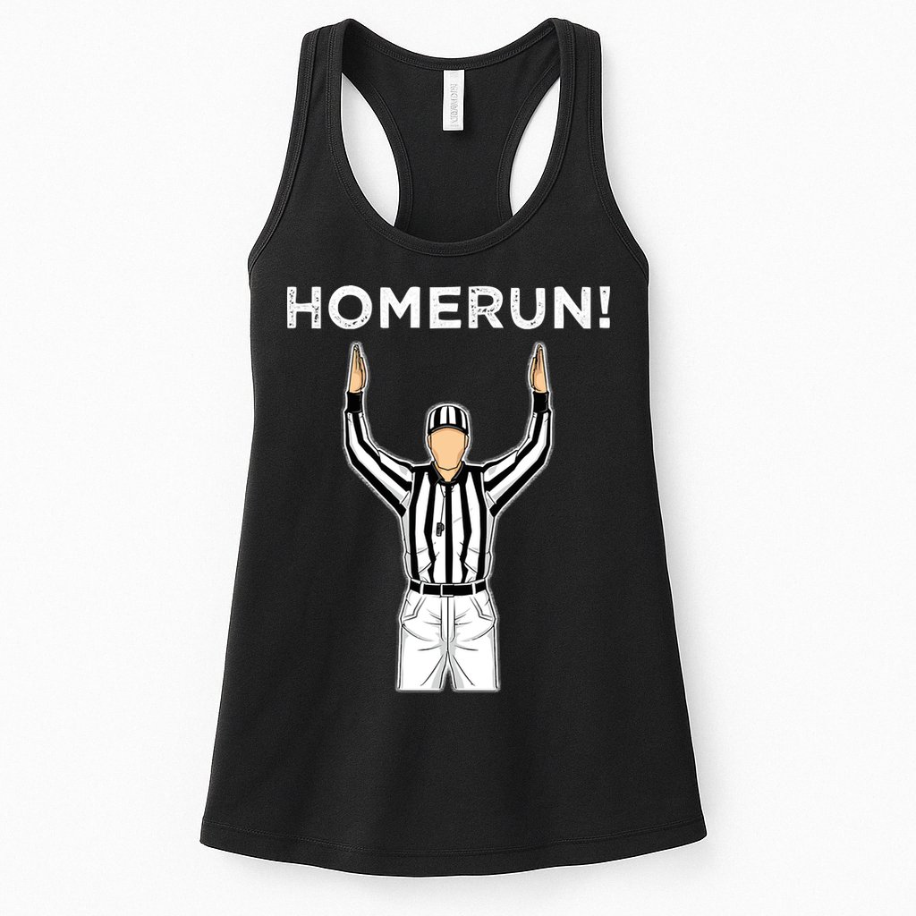 Funny HomeRun Baseball Football Up Womens Tank Top