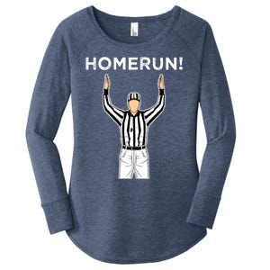 Funny HomeRun Baseball Football Up Women's Perfect Tri Tunic Long Sleeve Shirt